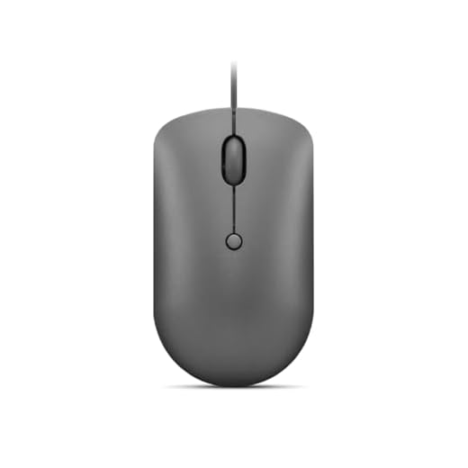 Lenovo 540 USB-C Wired Connection Computer Mouse for PC, Laptop, Computer with Windows or Chrome OS - Ambidextrous Design - 4 Button - Compact Size -Storm Grey