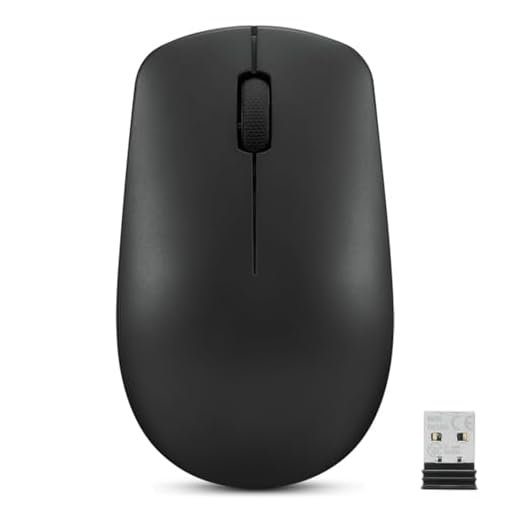 Lenovo 530 Wireless Mouse – Full Size Computer Mouse for PC, Laptop, Windows Computer - 2.4 GHz Nano USB Receiver - Ambidextrous Design - 12 Months Battery Life – Cordless