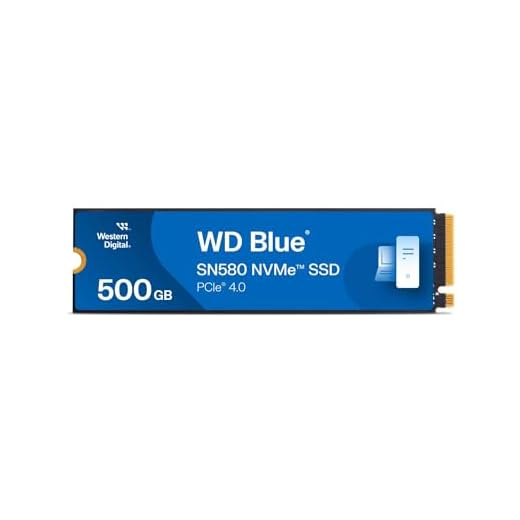 Western Digital 500GB WD Blue SN580 NVMe Internal Solid State Drive SSD - Gen4 x4 PCIe 16Gb/s, M.2 2280, Up to 4,000 MB/s - WDS500G3B0E