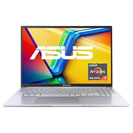 ASUS Vivobook 16 Laptop | 16" WUXGA IPS Display |AMD Ryzen 5 7530U | 16 GB RAM | 512 GB SSD | AMD Radeon | Windows 11 | QWERTZ Tastatur | Cool Silver