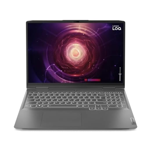 Lenovo LOQ Gaming Laptop | 16" WUXGA Display | 144Hz | AMD Ryzen 5 7640HS | 16GB RAM | 512GB SSD | NVIDIA GeForce RTX 4060 | Win11 Home | QWERTZ | grau | 3 Monate Premium Care
