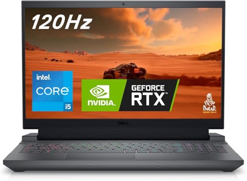 Dell G15 5530 Gaming Laptop - 15.6-inch FHD (1920x1080) 120Hz Display, Intel Core i5-13450HX, 8GB DDR5 RAM, 512GB SSD, Intel Wi-Fi 6, NVIDIA GeForce RTX 3050 GDDR6, Windows 11 Home