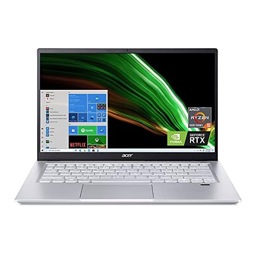 Acer Swift X SFX14-41G-R0SG Creator Laptop | 14" Full HD 100% sRGB | AMD Ryzen 5 5600U | NVIDIA RTX 3050 Laptop GPU | 8GB LPDDR4X | 512GB NVMe SSD | Wi-Fi 6 | Backlit Keyboard | Windows 10 Home