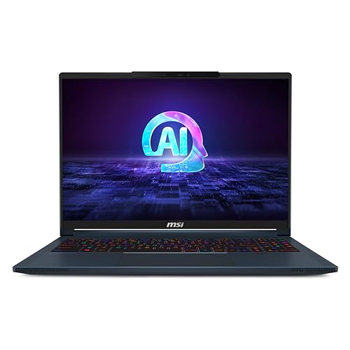 MSI Stealth 16 AI Studio 16" Gaming Laptop, 64GB DDR5, 1TB NVMe SSD, Star Blue | 120Hz UHD+ Mini LED