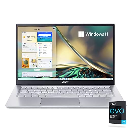 Acer Swift 3 Intel Evo Thin & Light Laptop 14.0" Full HD IPS Intel Core i7-1165G7 Intel Iris Xe Graphics 8GB LPDDR4X 512GB SSD Wi-Fi 6 Fingerprint Reader Back-lit KB SF314-511-7412