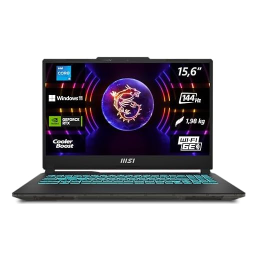 MSI Cyborg 15 Gaming Laptop, 15,6" Full HD 144Hz, Intel Core i5-13420H, NVIDIA GeForce RTX 4050, 16GB DDR5, 512GB SSD, Windows 11 Home, QWERTZ Tastatur, A13VE-863, Schwarz/transparent