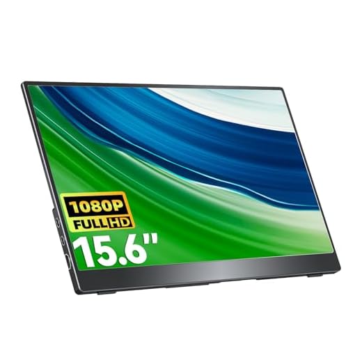 Travel Monitor – Upgraded 15.6 Inch 1080P FHD HDR IPS FreeSync Ultra Slim USB-C Portable Display with Kickstand Dual Type-C Mini HDMI Dual Speakers for Laptop PC Mac Surface Xbox PS4 Switch Phone