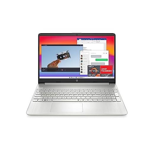 HP 15.6-inch Laptop, AMD Ryzen 7 5700U, 8 GB RAM, 256 GB SSD, HD Micro-Edge Display, Windows 11 Home, Thin & Portable, Long-Lasting Battery, Full-Size Keyboard, Wi-Fi 6 & Bluetooth (15-ef2025nr, 2022)