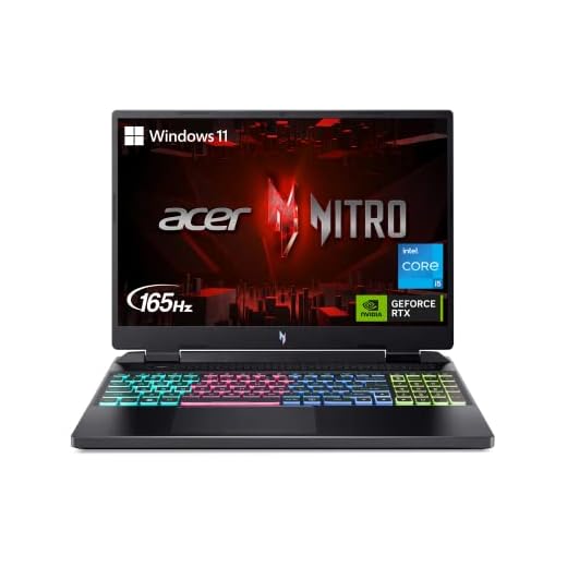 Acer Nitro 16 Gaming Laptop | Intel i5-13500H | NVIDIA GeForce RTX 4050 Laptop GPU | 16" 2560 x 1600 165Hz IPS G-SYNC Display | 8GB DDR5 | 512GB Gen 4 SSD | Wi-Fi 6 | RGB Backlit KB | AN16-51-56VR