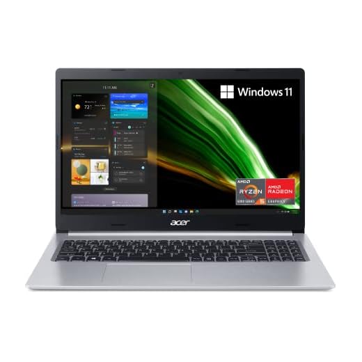 Acer Aspire 5 A515-45-R74Z Slim Laptop | 15.6" Full HD IPS | AMD Ryzen 5 5500U Hexa-Core Mobile Processor | AMD Radeon Graphics | 8GB DDR4 | 256GB NVMe SSD | WiFi 6 | Backlit KB | Windows 11 Home