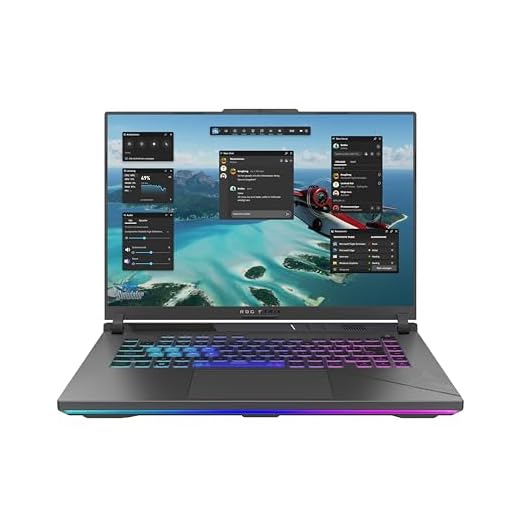 ASUS ROG Strix G16 Laptop | 16" Full-HD 165Hz/7ms 16:10 IPS Display | Intel Core i9-13980HX | 16 GB RAM | 1 TB SSD | NVIDIA RTX 4070 | Windows 11 | QWERTZ Tastatur mit 4-Zonen RGB | Eclipse Gray