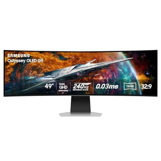 SAMSUNG 49" Odyssey OLED G9 (G95SC) Series Curved Smart Gaming Monitor, 240Hz, 0.03ms, G-Sync Compatible, Dual QHD, Neo Quantum Processor Pro, LS49CG954SNXZA, 2023