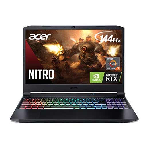Acer Nitro 5 AN515-45-R92M Gaming Laptop, AMD Ryzen 7 5800H (8-Core) | NVIDIA GeForce RTX 3060 Laptop GPU |15.6" FHD 144Hz IPS Display | 16GB DDR4 | 512GB NVMe SSD | WiFi 6 | RGB Backlit Keyboard