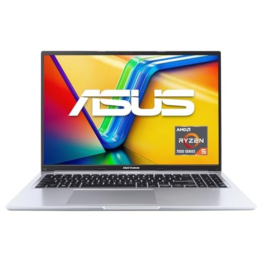ASUS Vivobook 16 Laptop | 16" WUXGA entspiegeltes IPS Display | AMD Ryzen 5 7430U | 16 GB RAM | 512GB SSD | AMD Radeon | Windows 11 | QWERTZ Tastatur | Cool Silver