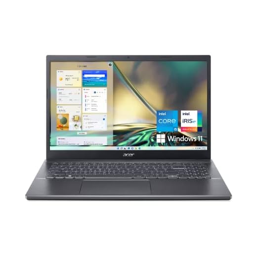 Acer Aspire 5 A515-57-53T2 Slim Laptop | 15.6" Full HD IPS Display | 12th Gen Intel Core i5-1235U | 8GB DDR4 | 512GB NVMe SSD | 802.11ax Wi-Fi 6 | Thunderbolt 4 | Backlit Keyboard | Windows 11 Home