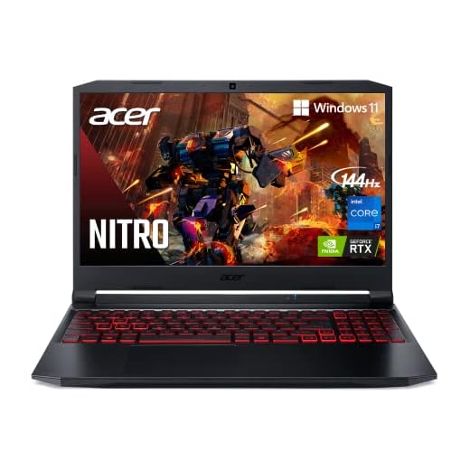 Acer Nitro 5 AN515-57-79TD Gaming Laptop | Intel Core i7-11800H | NVIDIA GeForce RTX 3050 Ti Laptop GPU | 15.6" FHD 144Hz IPS Display | 8GB DDR4 | 512GB NVMe SSD | Killer Wi-Fi 6 | Backlit Keyboard