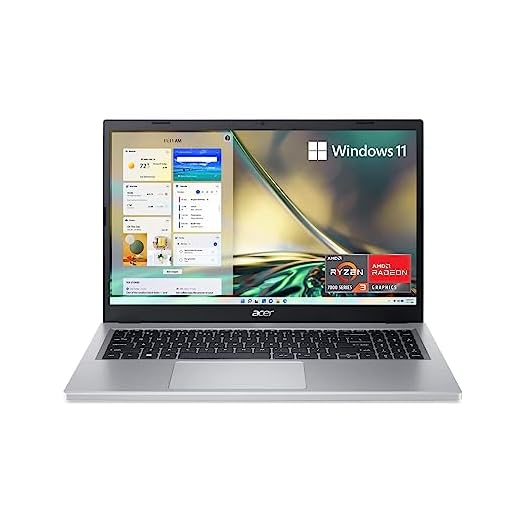 Acer Aspire 3 A315-24P-R7VH, 15.6" FHD 1920x1080 Laptop, AMD Ryzen 3 7320U, Radeon Graphics, 8GB RAM, 128G SSD, Windows 11 in S Mode
