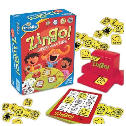ThinkFun Zingo Bingo Award Winning Preschool Game for Pre-Readers and Early Readers Age 4 and Up - One of the Most Popular Board Games for Boys and Girls and their Parents, Amazon Exclusive Version