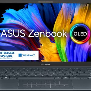 ASUS Zenbook UM325SA-KG076T Laptop (13.3 Inches, FHD, 1920 x 1080, Glare) Notebook (AMD Ryzen 5-5600U, 8GB RAM, 512 GB SSD, AMD Radeon Graphics, Win10H) Pine Grey