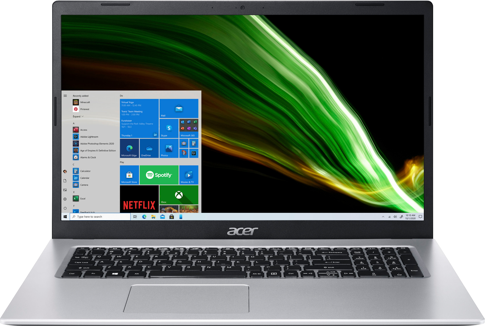 Acer - Aspire 3 – 17.3" HD+ Laptop – 11th Gen Intel Core i3-1115G4 – 8GB Memory – 256GB SSD – Pure Silver
